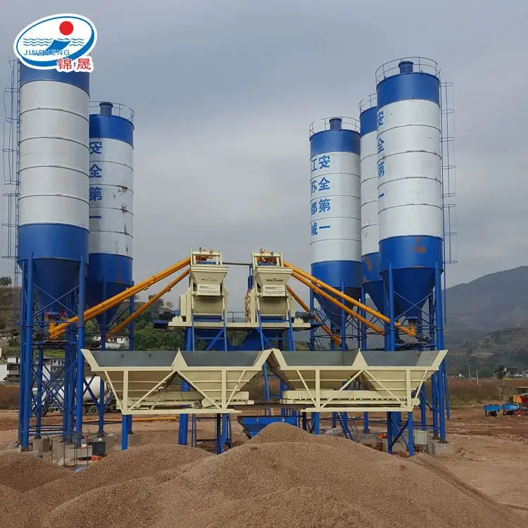 Factory direct stationary electric motor concrete cement mixer plant price china manufacturer