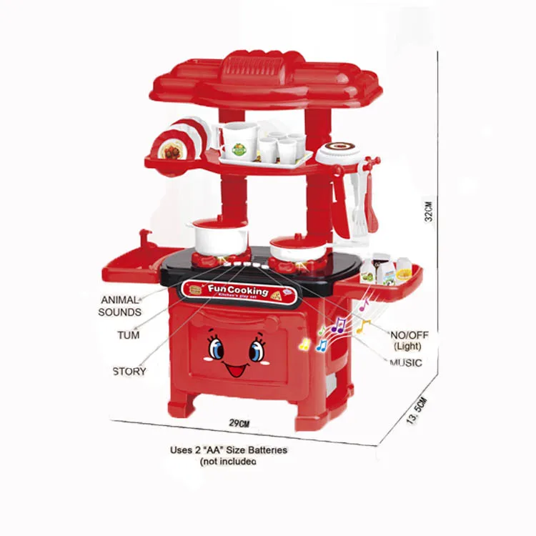 
Kids pretend play cooking game plastic kitchen toy play set 