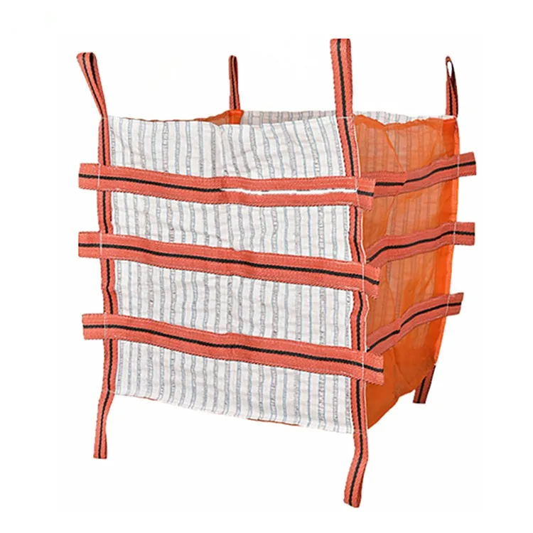 PP Vented Bulk Bag Super Sacks Mesh Square Breathable Big Bags Breathable 1 Ton Bag Top Full Open Accept Customized Logo CN;SHN