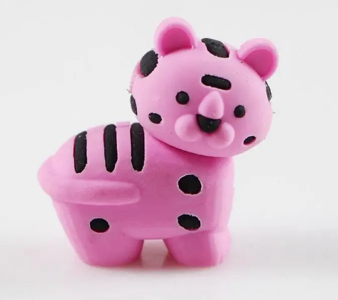 Ластики в форме курицы, 3D ластик в форме животного для рекламы, ластик в виде мультяшного печеня для детей.