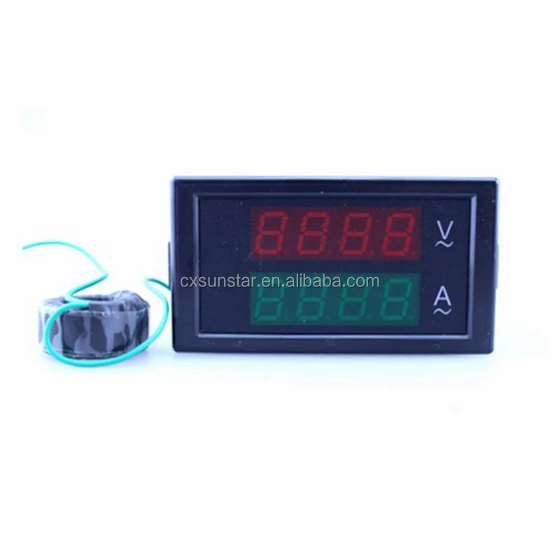 Dual Digital LED Voltmeter Ammeter AC80-300V 100A Voltimetro Ampere Panel Current Tester Red Green Display