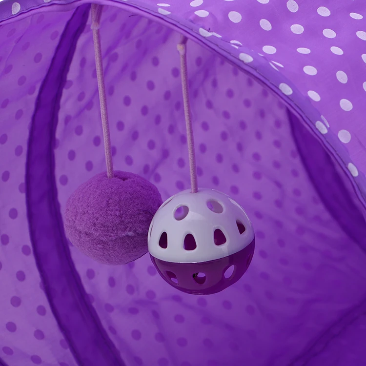 foldable cat tunnel with ball cat toy pet products wholesale in stock fast delivery cat toy