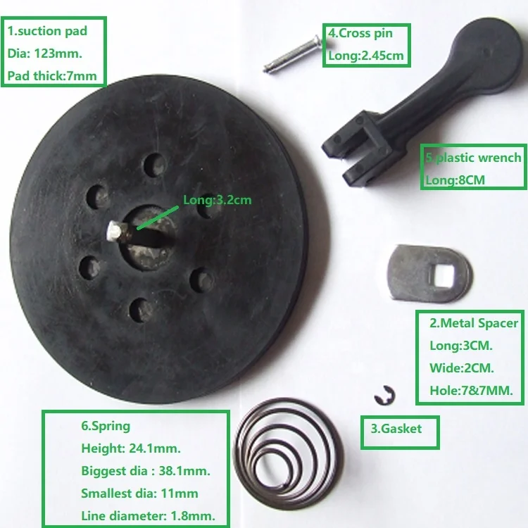 4.8inch rubber vacuum rubber pad suction pad cup