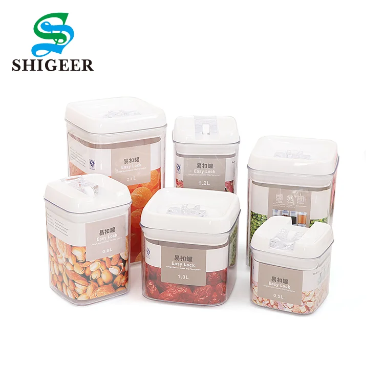 
High Quality Custom Made Small Square Type Airtight Food Plastic Boxes Storage With Lid 
