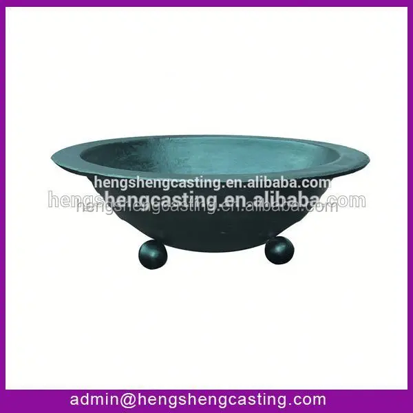 Small Round New Style Cast Iron flower pot with three balls on the bottom / pot type planter