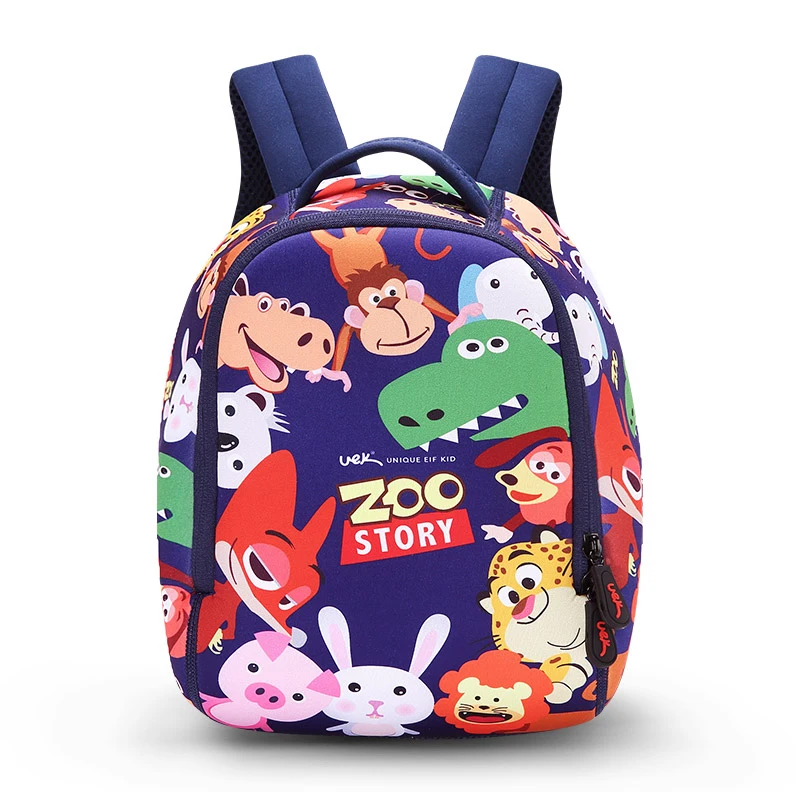 Uek Kids Zoo Animal Bag Anti-lost School Backpack