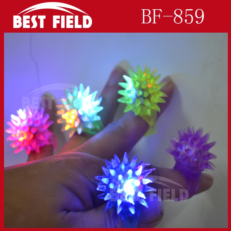 led flashing spike jelly ring Party finger light up ring for party
