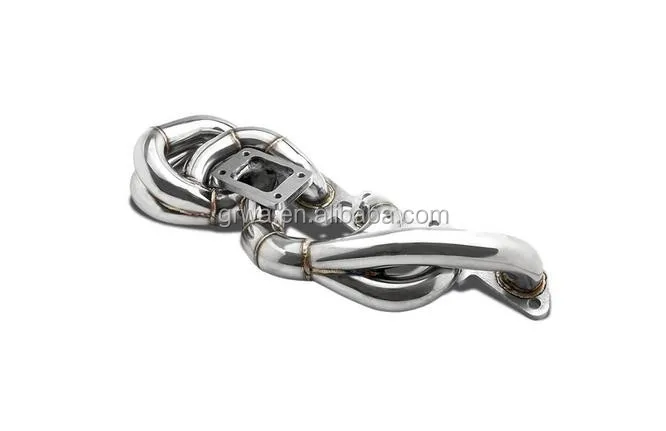 Stainless Steel Exhaust Header Manifold Fit for Nissan T3/T4 85-02 Skyline/240SX R31/R32/R33 RB20DET/RB25