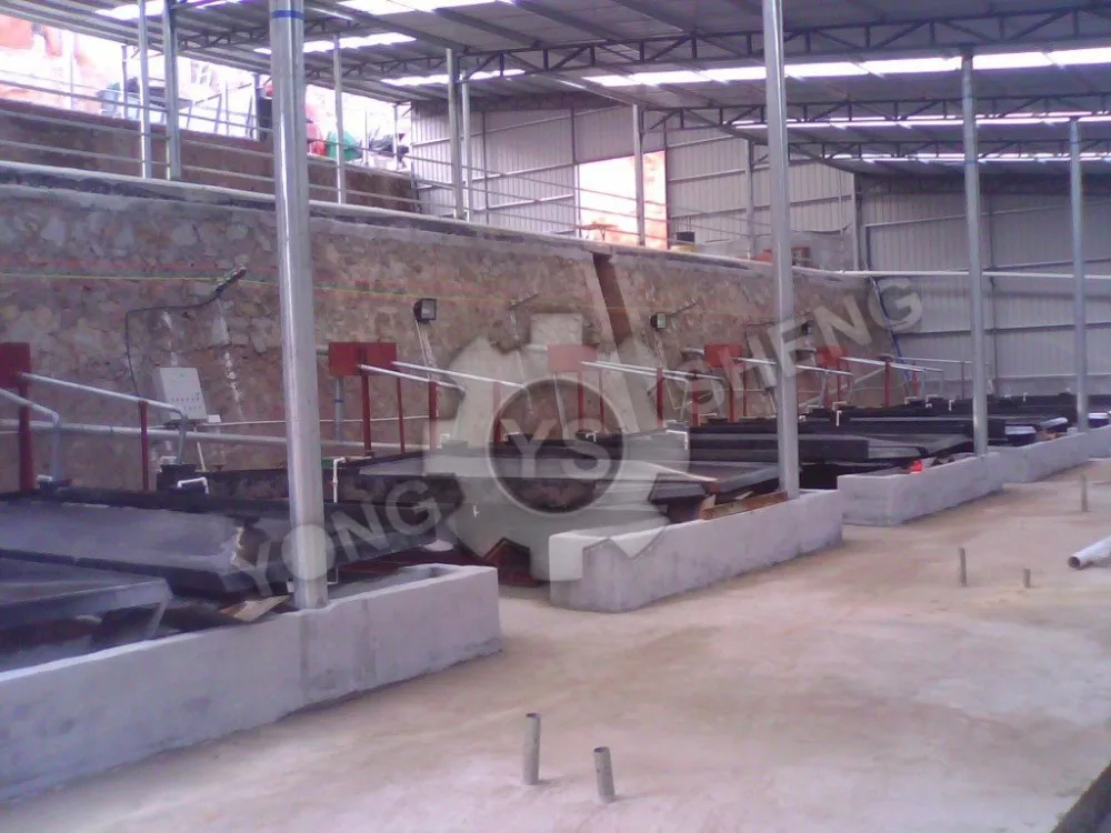 Alluvial fine gold separator densimetric table