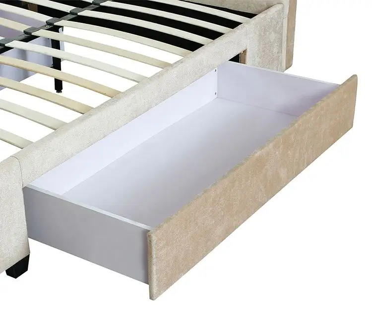 Free Sample King Queen Size Upholstered Sleigh Bed