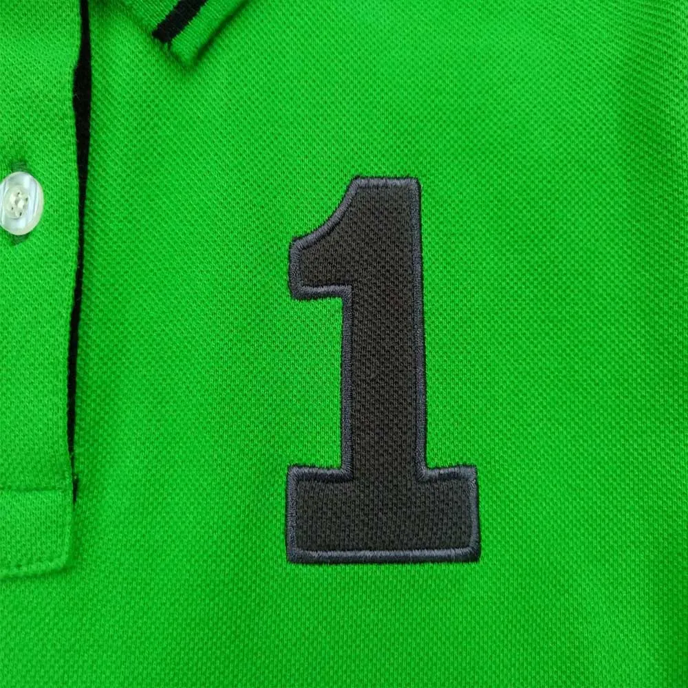 Short sleeves color combination kids cotton polo shirt