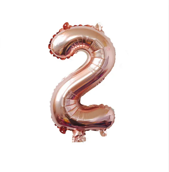 Rose Gold Number Foil Balloons Large Digit Helium Balloons wedding decorations Birthday Party Supplies Baby Shower