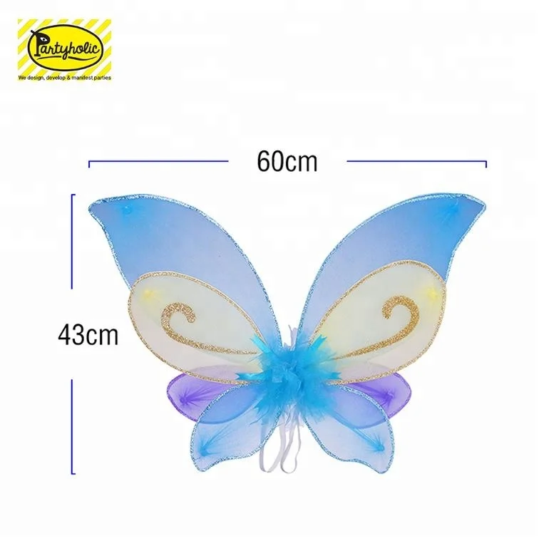 
80% Nylon 20% Spandex Colorful Large Fairy Wings Butterfly Wing For Children 