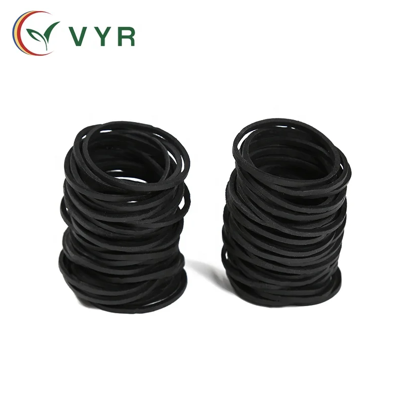 High quality environmental natural rubber band black rubber band 1.0 inches in diameter