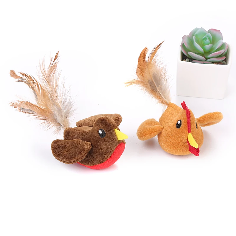 plush shocking with feather tail cat toy pet supplies wholesale in stock fast delivery