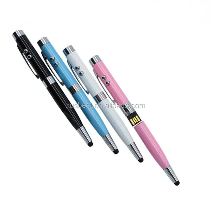 6 in 1 Multi Function stylus touch Pen , USB ball Pen with led light and laser