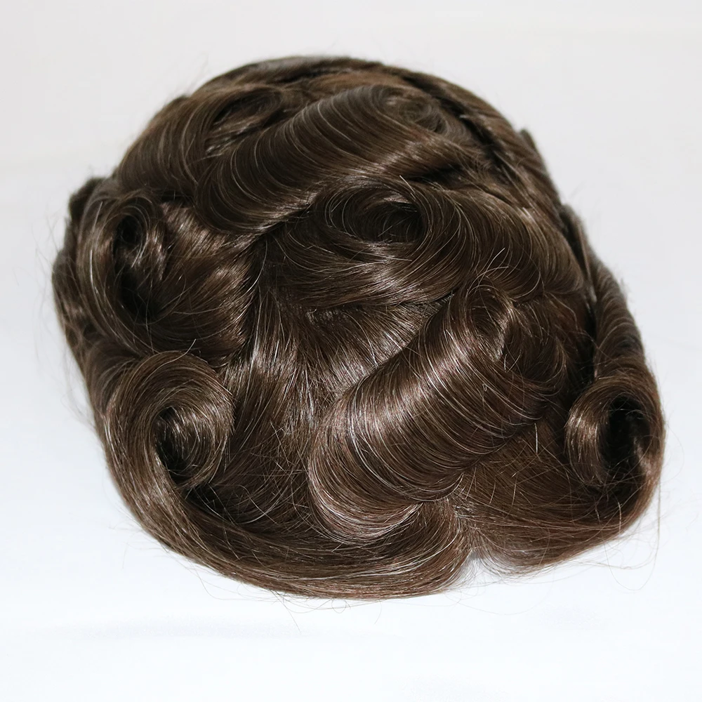 Прочная кожа натуральные волосы мужской парик индийские неповрежденные волосы чистые полиэтиленовые человеческие волосы заменяемые черные мужские парики