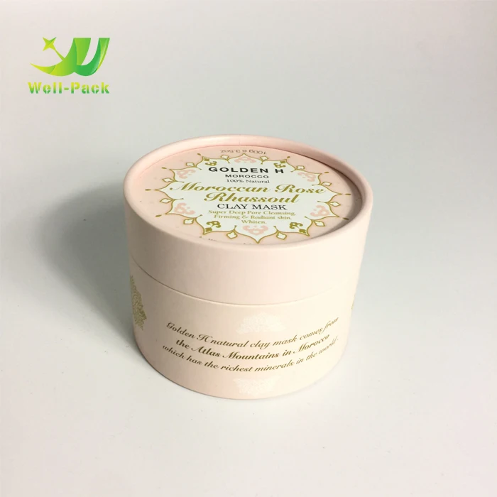 Custom paper packaging tube with sifter for baby loose powder cylinder paper tube packaging for skin care cream body lotion