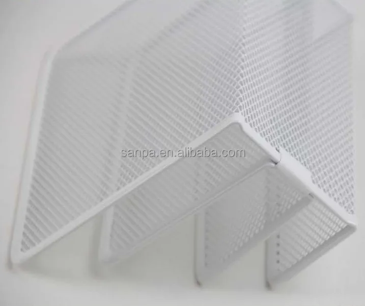 
2017 Metal Mesh Office desktop Letter Paper Holder letter tray 