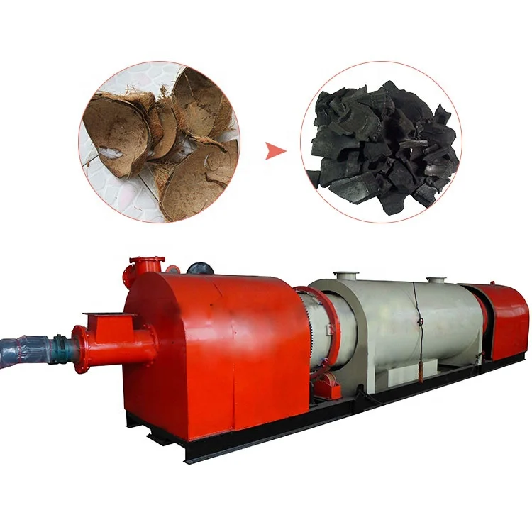 Biomass Wood Sawdust Briquette Bamboo Coconut Shell Carbonization Furnace Machine