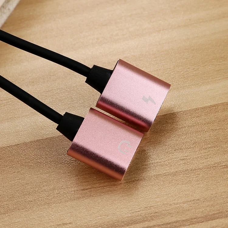 Wholesale application of iPhone 7 headset adapter for iphone 8X dual mother audio adapter DHl free