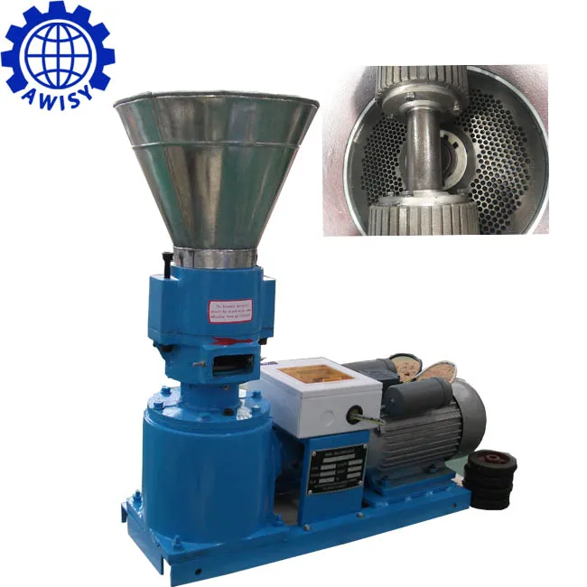 flat die wood pellet making machine for sawdust,wood,peanut shell,grain,bean,rice,wheat,straw,stalk