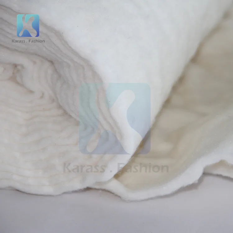 Natural material soft and comfort warm white color cotton wadding