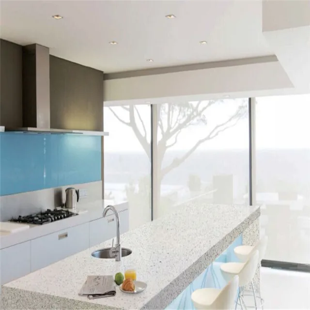 Quartz stone countertop and vanity top with undermount sink