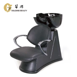 High Quality Wholesale Black Shampoo Chair With Simple Strainer Shampoo Sink