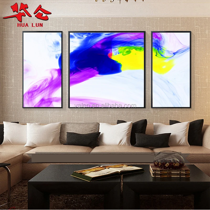 Черная цветная прозрачная пластиковая Настенная картина с рамкой