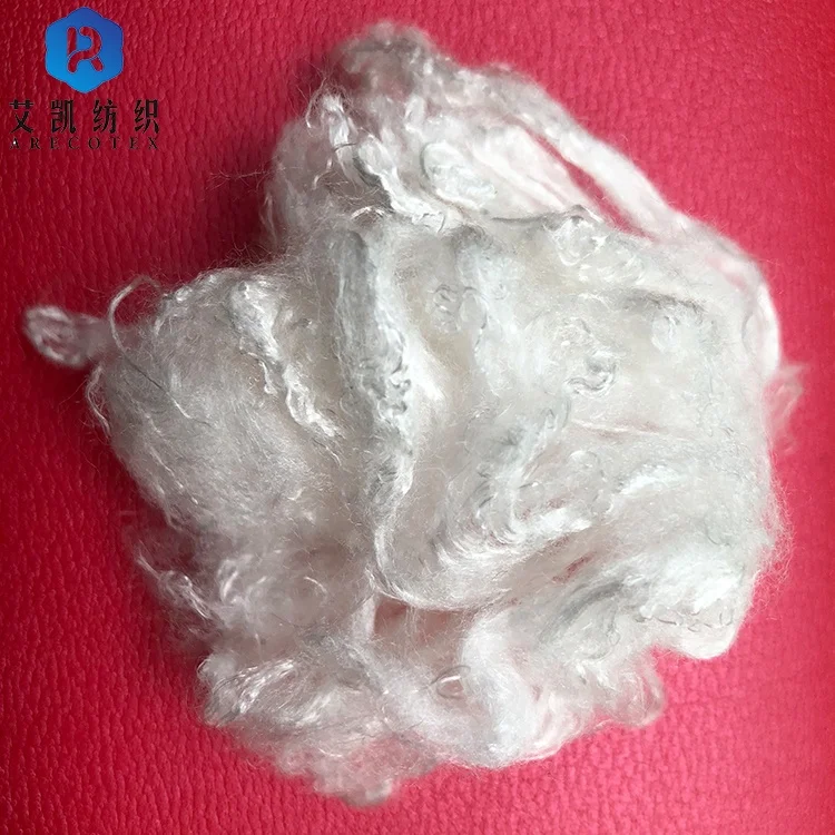 White Flame Retardant rayon bamboo viscose fiber for spinning weaving