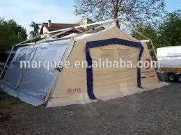 High quality aluminum framed modular tent outdoor camping cotton canvas tent waterproof