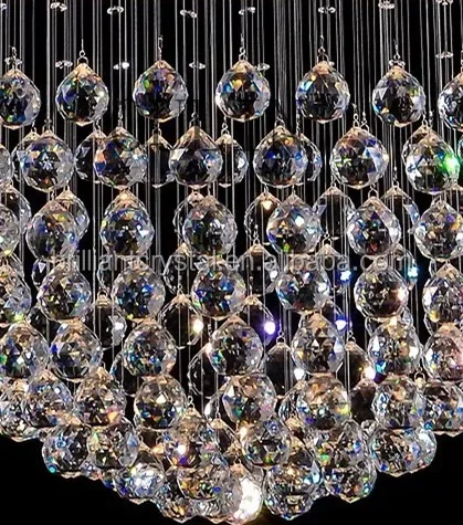 good quality 30mm clear faceted crystal balls cut chandelier parts