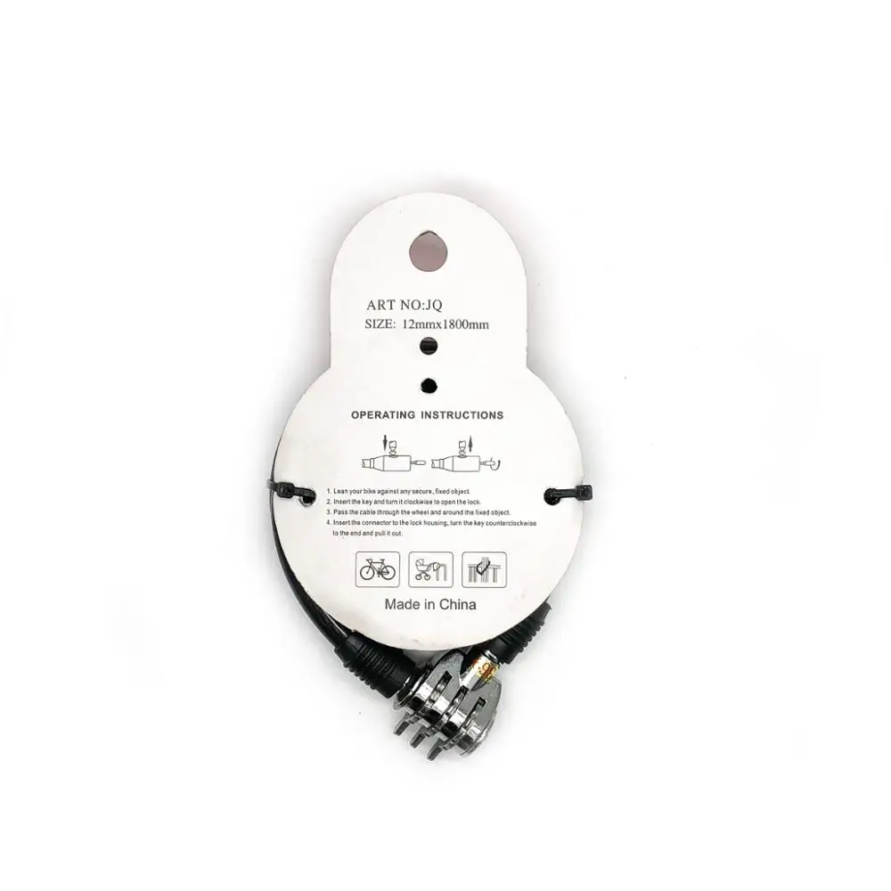 8301-Q 3 Digital Combination Bike Lock PVC spiral Lock With Password