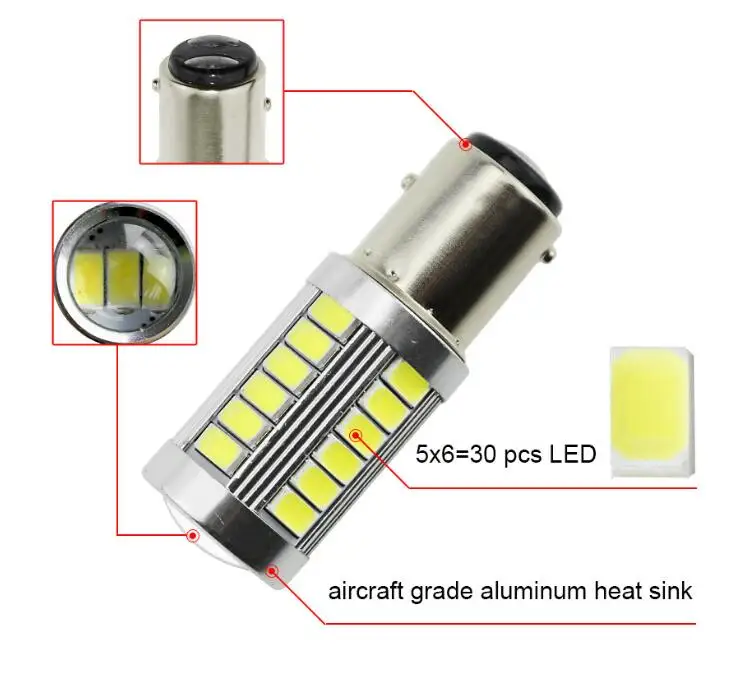 cheap price automotive white led Turn Signals light 5630 33smd 7440 1156 3156 bulb