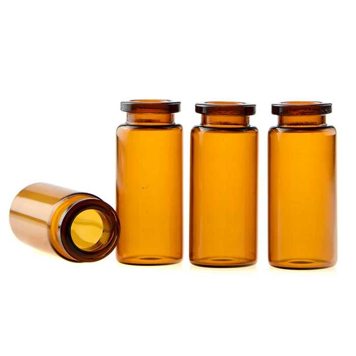 Amber moulded injection vial 10ml amber glass vial