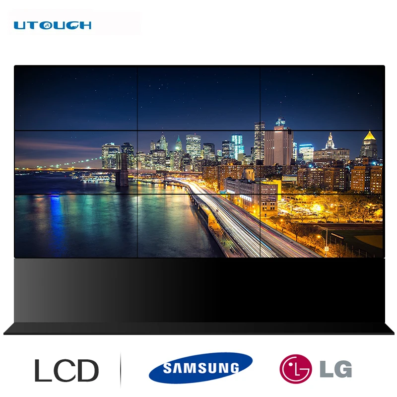 46/49/55/65 inch China manufacturer 1.8/3.5 mm super narrow bezel indoor LCD video wall for advertising