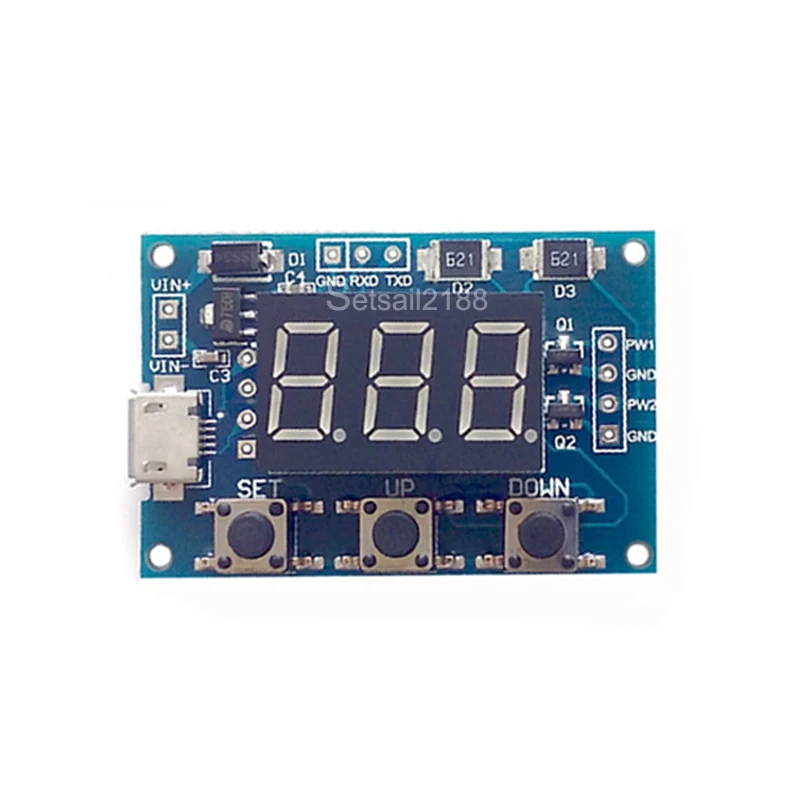 2 Channel Way PWM Signal Generator Digital Duty Cycle Pulse Frequency Module DC 5-30V Micro USB 5V Power Independent
