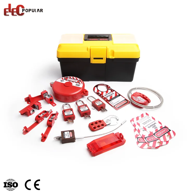 Electrical Safety Lock Out Tool Box Convenient Group Lockout Tagout Kits