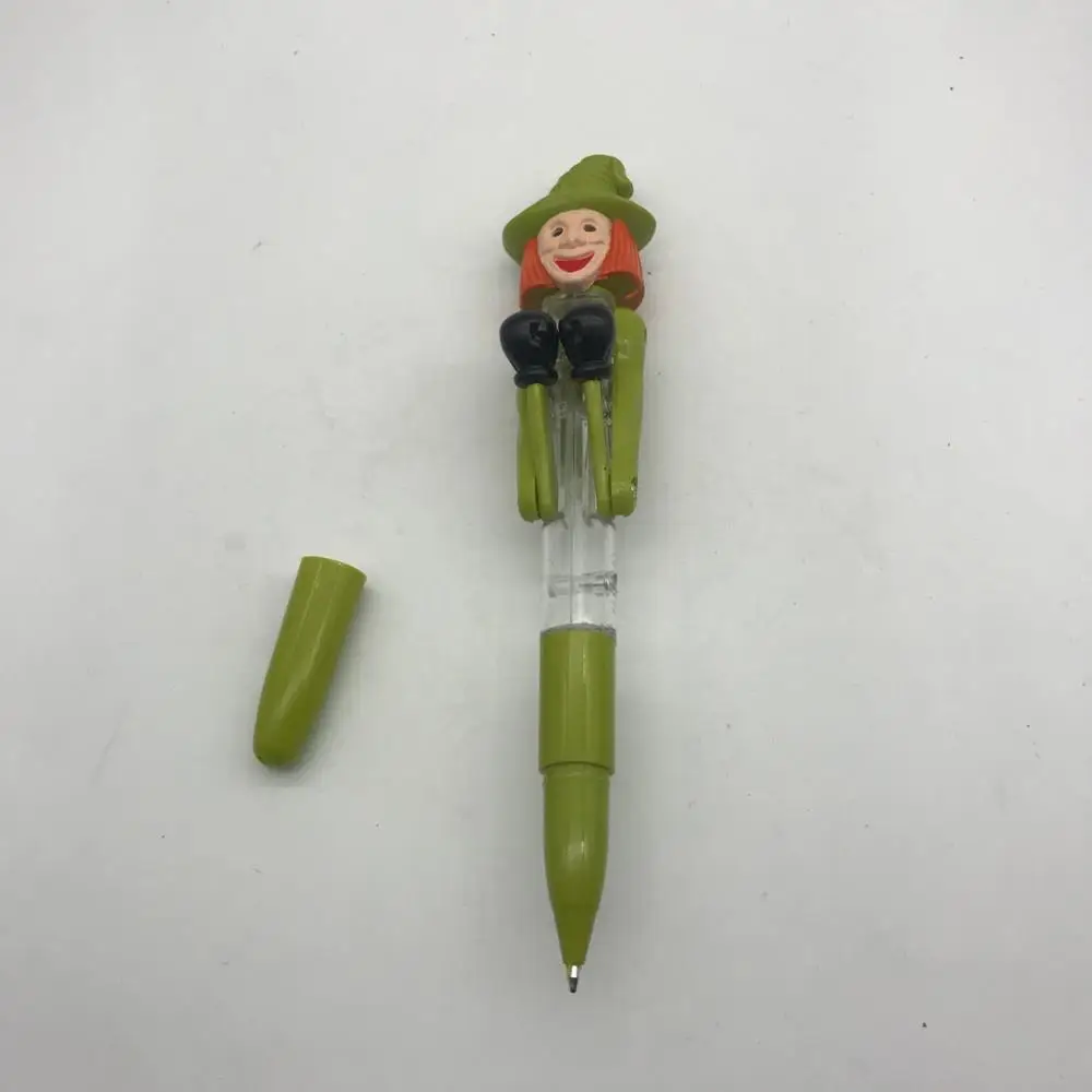 New products Halloween gift Ballpoint pen with LED light,witch boxing pen for souvenirs gifts