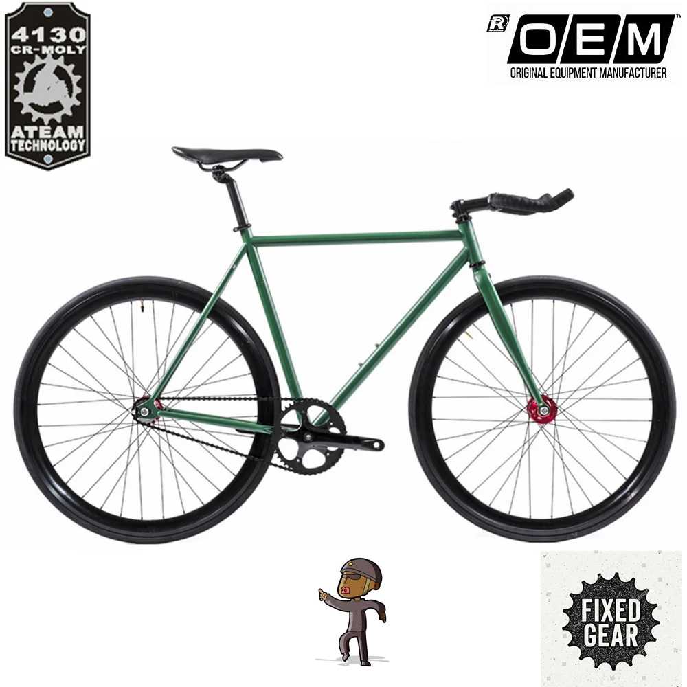 Велосипед с фиксированной передачей AM14 700C 4130, стальная Хромовая рама, велосипеды с фиксированной передачей