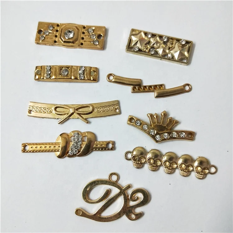 Rhinestone diamond metal label garment clothing english alphabet brand logo Letter badge trademark