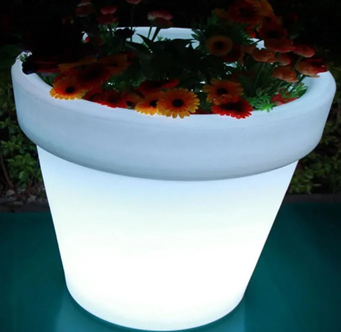 shining and colorful flower vase / LED crystal and shine flower pot planter vase