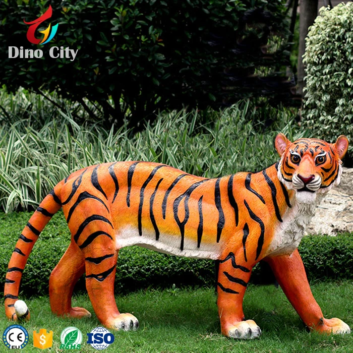 Outdoor Life Size Fiberglass Resin Lion Statue for Exhibition