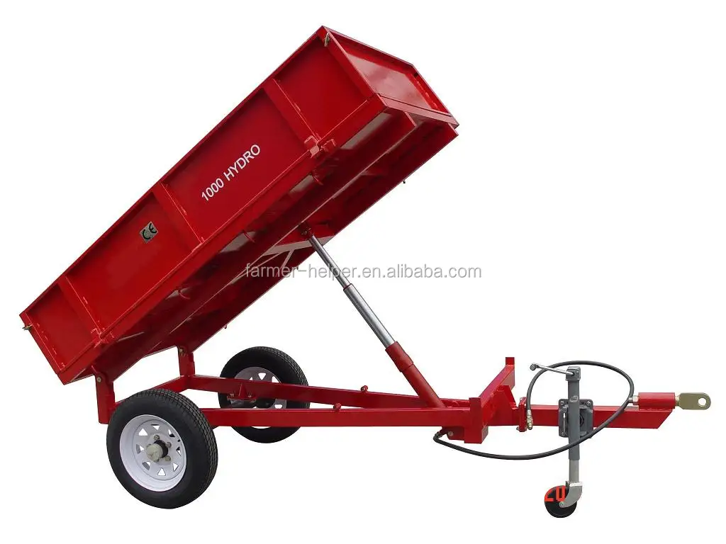 FHM farm walking small mini tractor tipping trailer for sale