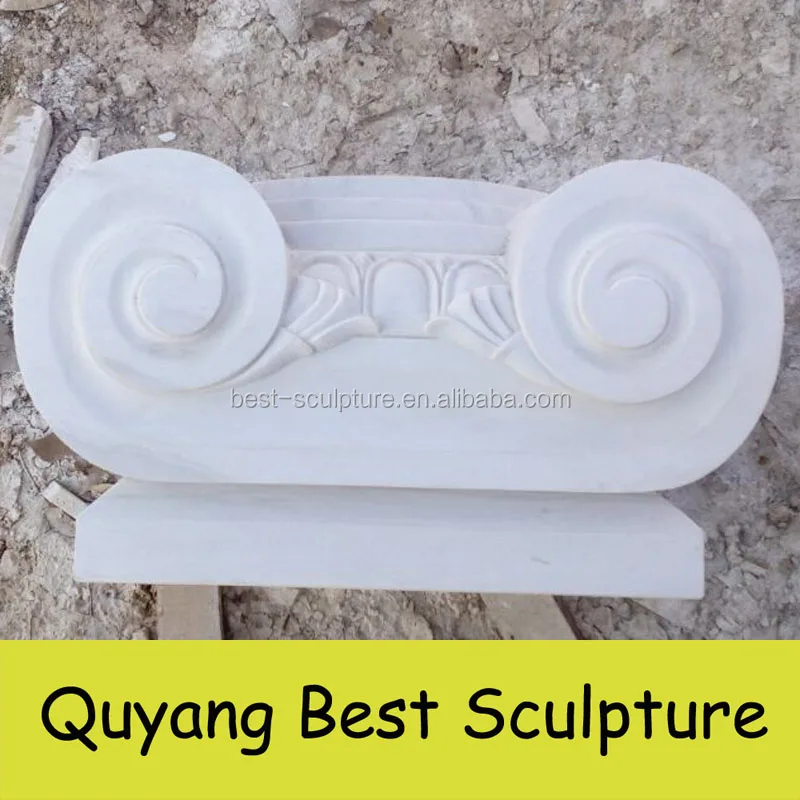 wholesale natural marble half and hollow round pillar design for sale