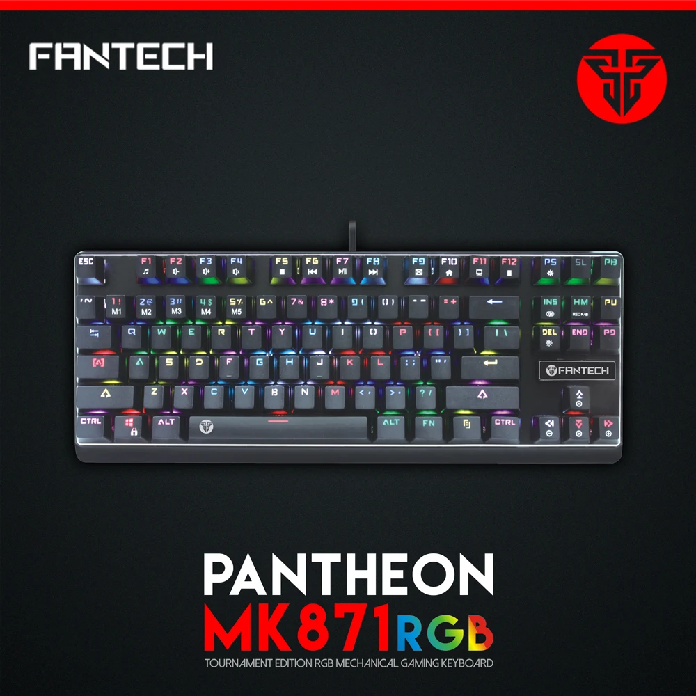 Fantech Professional Dota2 Tournament Peripherals RGB Color Adjustable Keyboard Mechanical 87Keys
