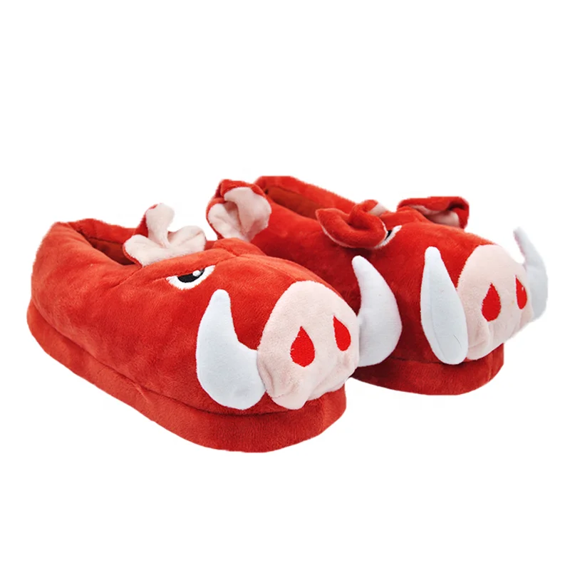Animal Shape Cartoon Plush Slippers Pig Girls House Slippers Indoor Shoes For Kids