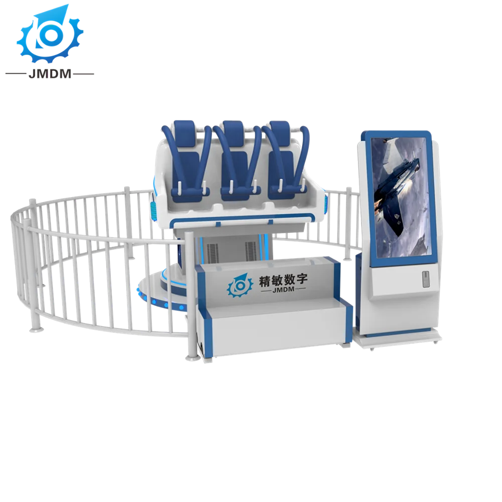 Real experience virtual reality equipment rotation simulator game 9d vr 360 vision 3 seats chair