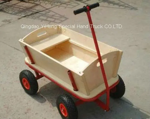 
Kids Wooden Wagon Trailers Baby Buggy TC4203B 